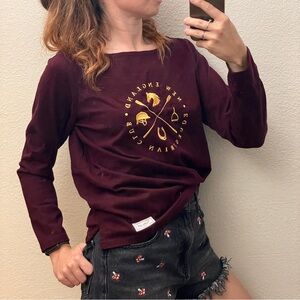 Talbots Maroon Long Sleeve Tee
